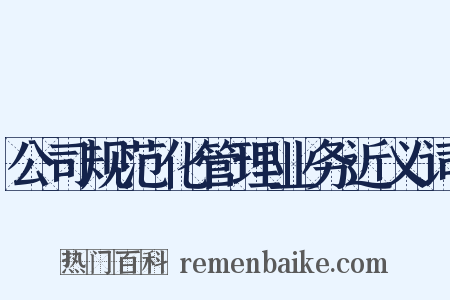 公司规范化管理业务近义词是什么意思的图片